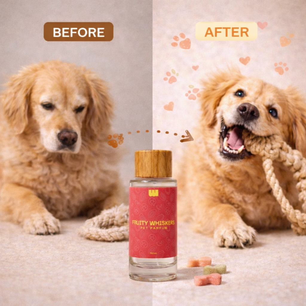 Waggleo Fruity Whiskers Pet Perfume – Apple Berry Deodorizer for Dogs & Cats
