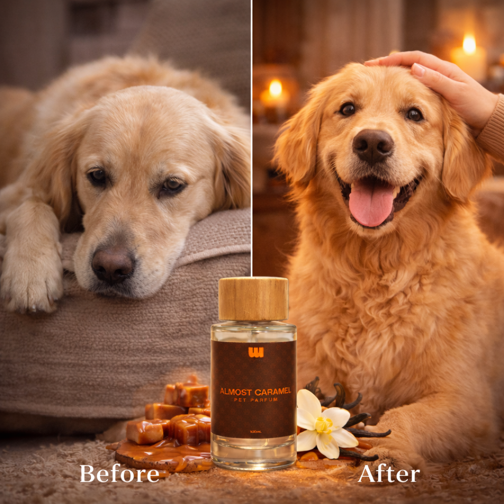 Waggleo Almost Caramel Pet Perfume – Long-Lasting Sweet Deodorizer for Dogs & Cats