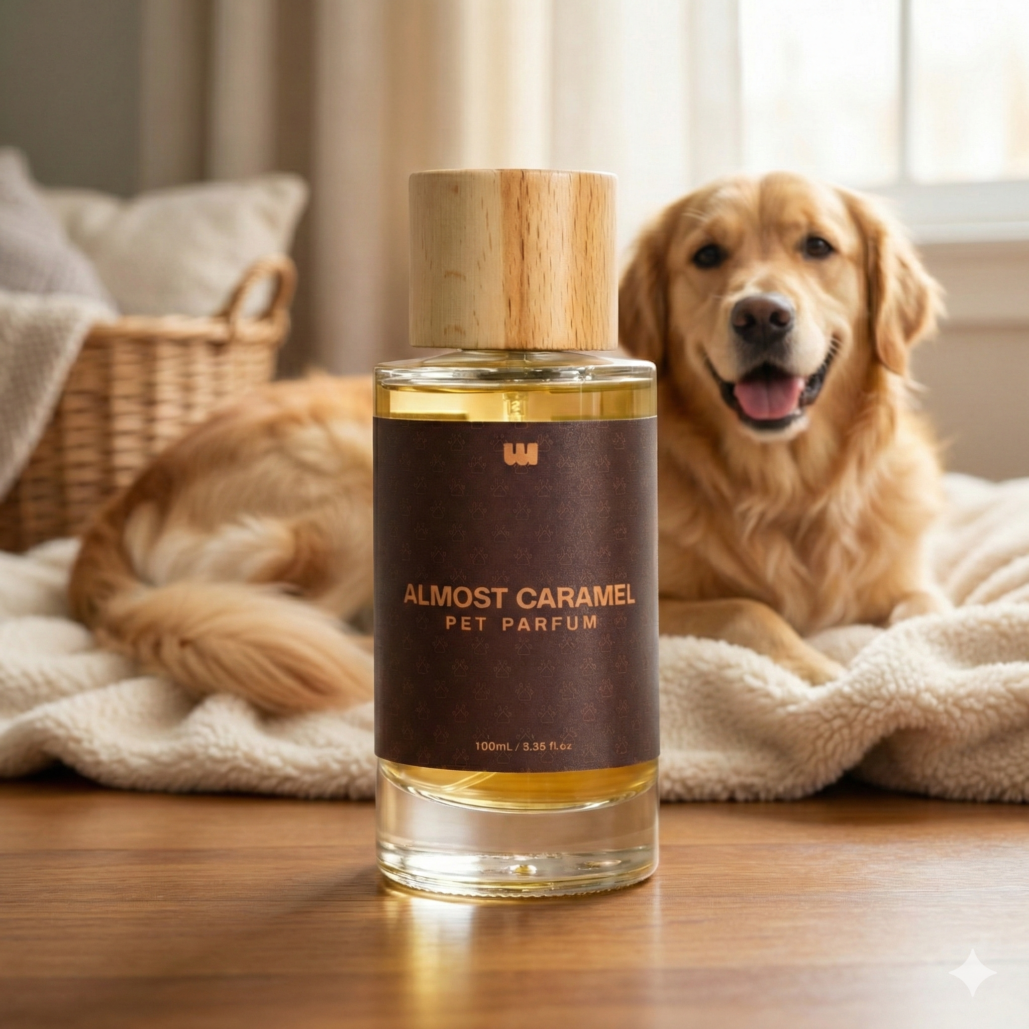 Waggleo Almost Caramel Pet Perfume – Long-Lasting Sweet Deodorizer for Dogs & Cats